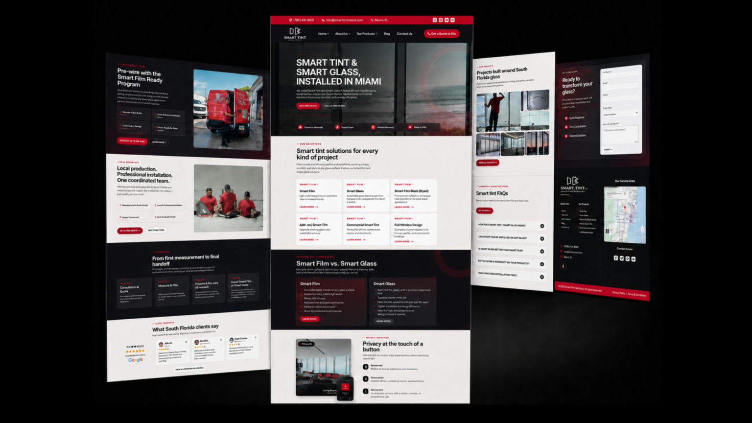 Smart Tint Solutions Miami case study campaign and website presentation