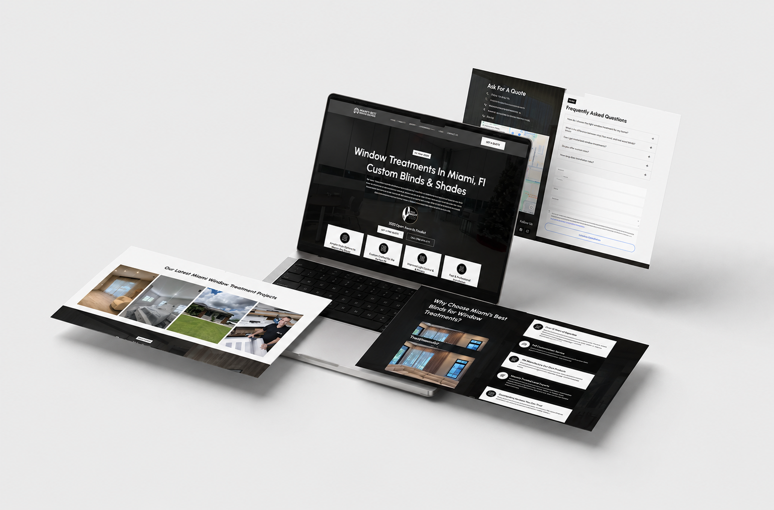 Miami’s Best Blinds conversion-focused website and landing-page experience