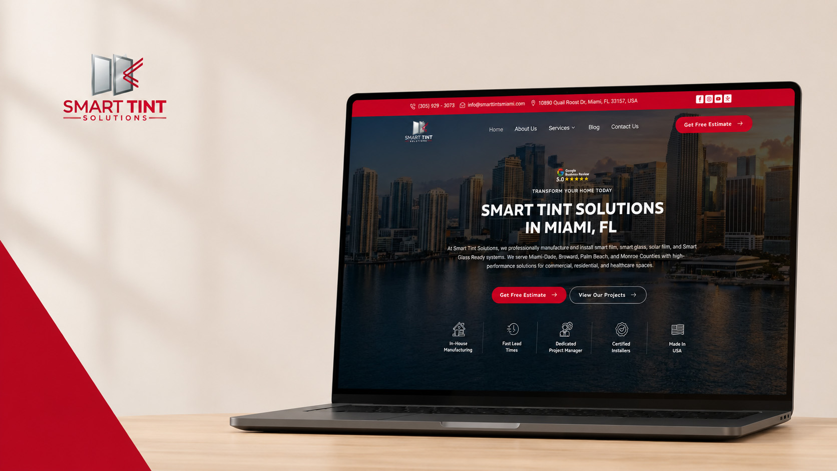 Smart Tint Solutions web design case study