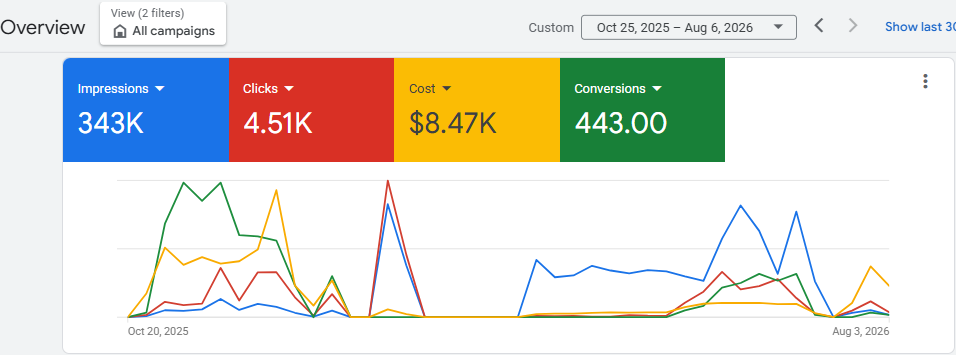 Google Ads — lead generation performance