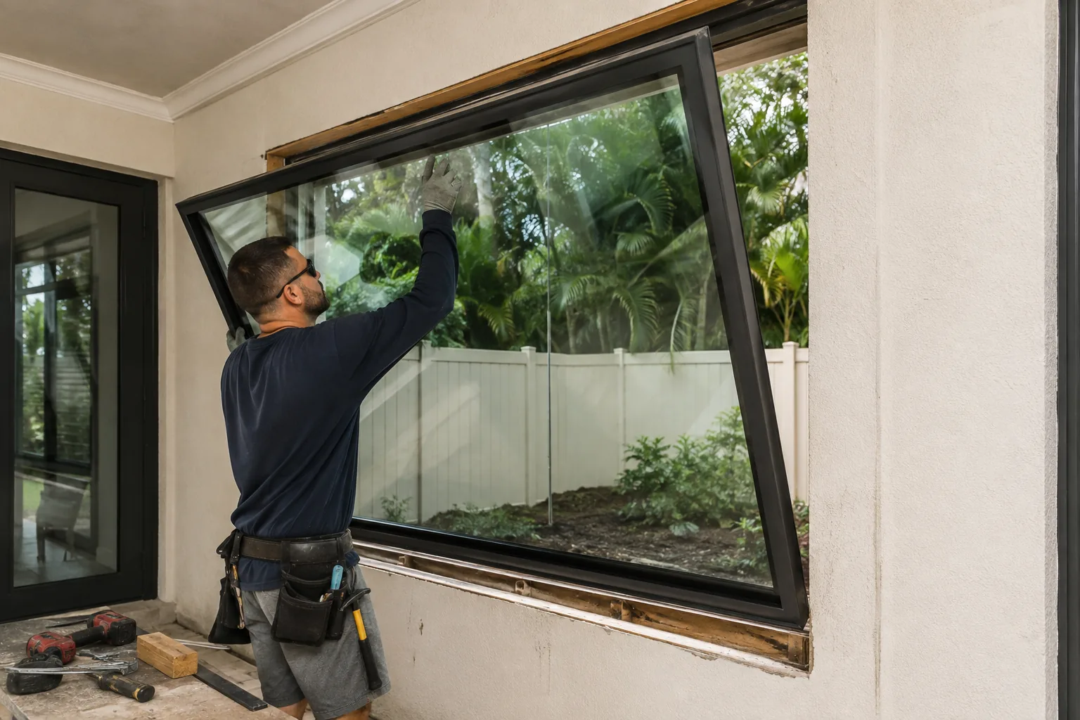 Representative professional impact-window installation