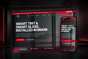Smart Tint Solutions Miami responsive website shown in desktop and mobile mockups